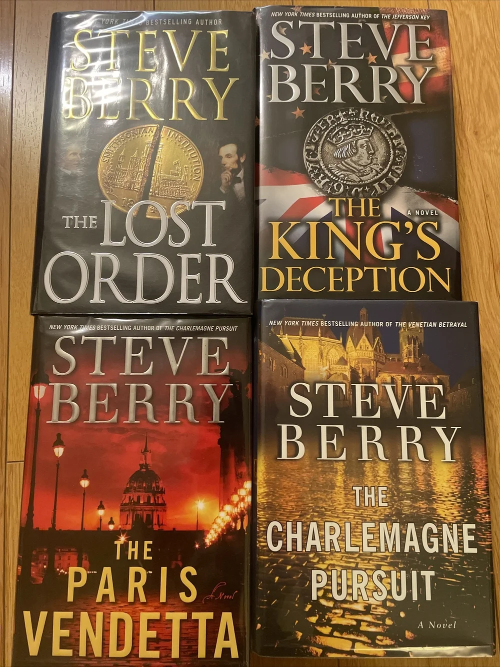 Steve Berry - Lot of 4 SIGNED First Edition Lost Order, Charlemagne Pursuit etc.